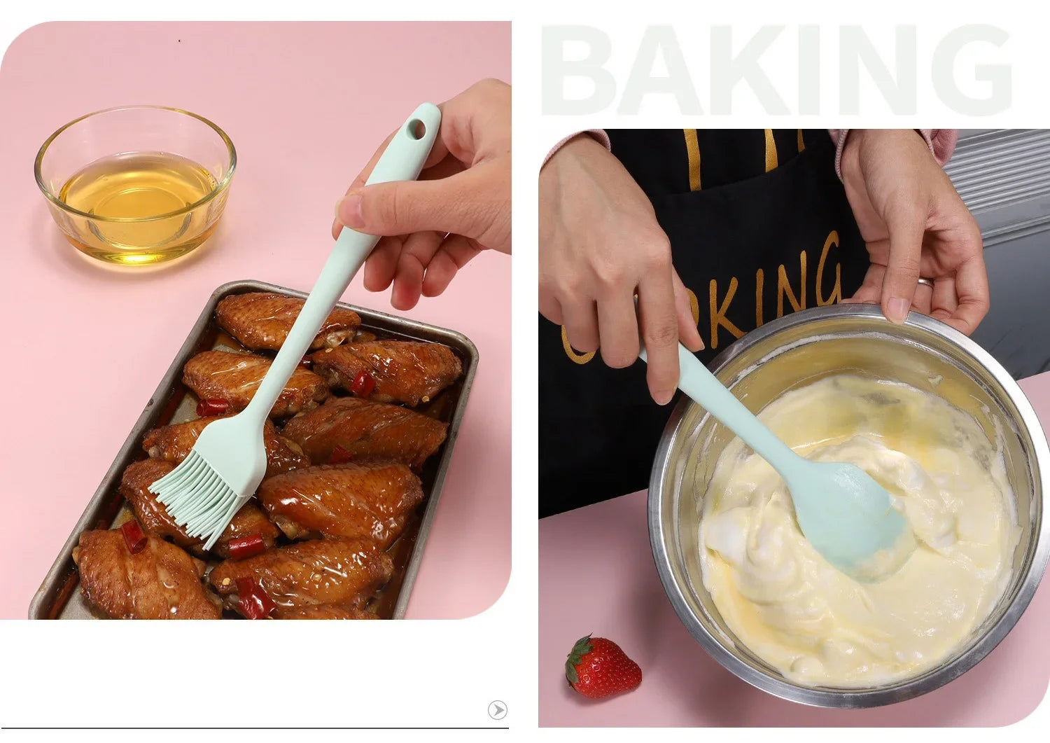 spatules en silicone polyvalentes pour pâtisserie
