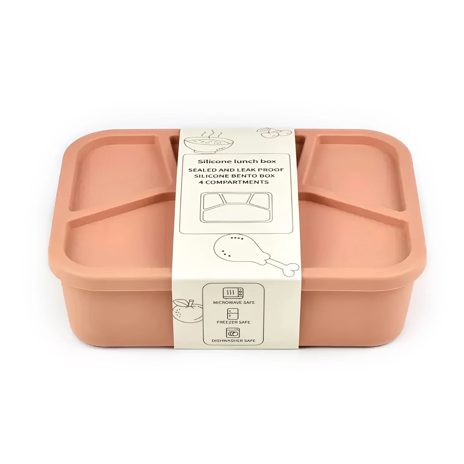 bento en silicone pour enfants avec séparateurs