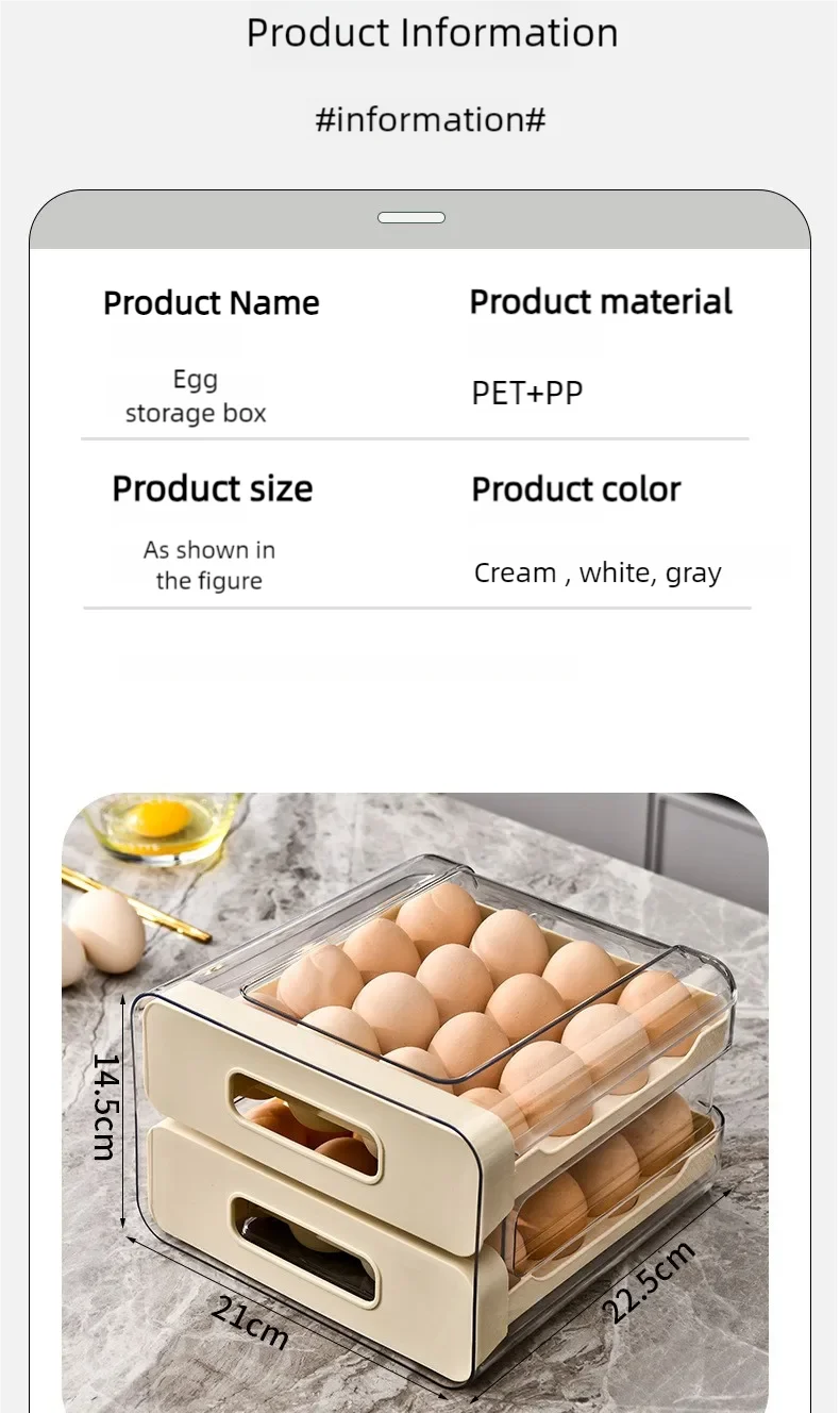 design compact pour œufs au frigo