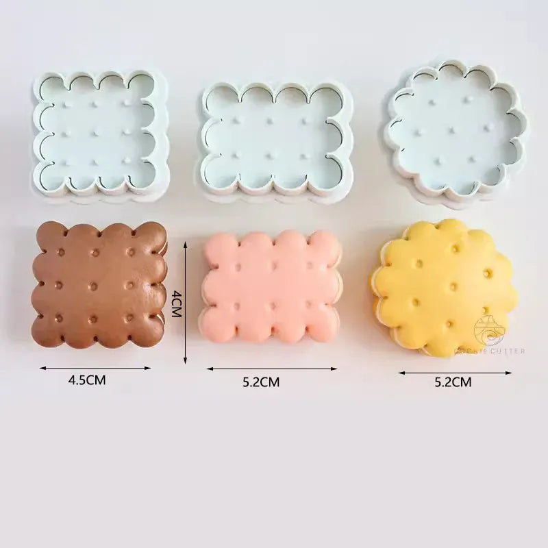 Emporte-pièce en silicone pour biscuits en forme de fleur - 3 pièces emportepieces