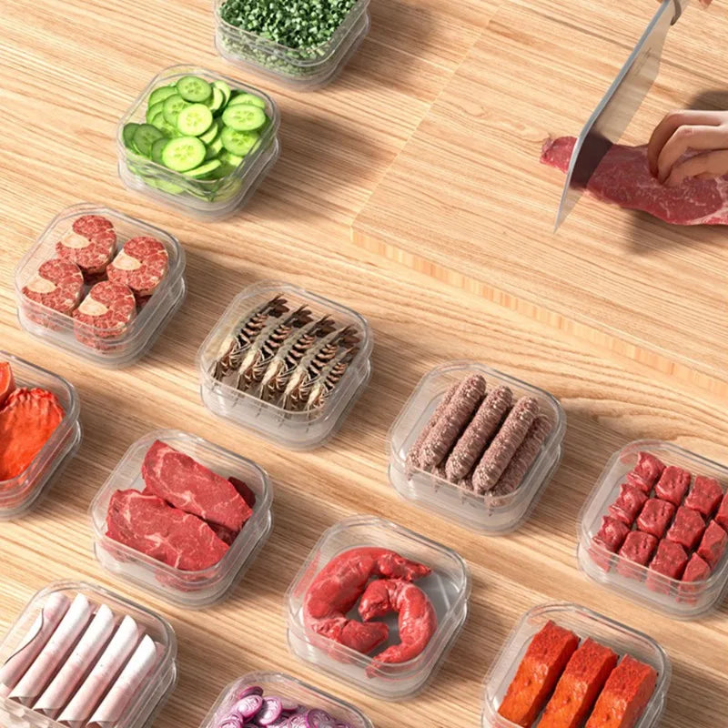 organisateur de frigo avec couvercles