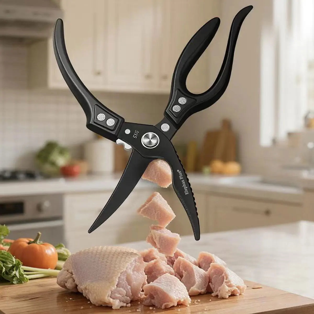 ciseaux de cuisine robustes en inox