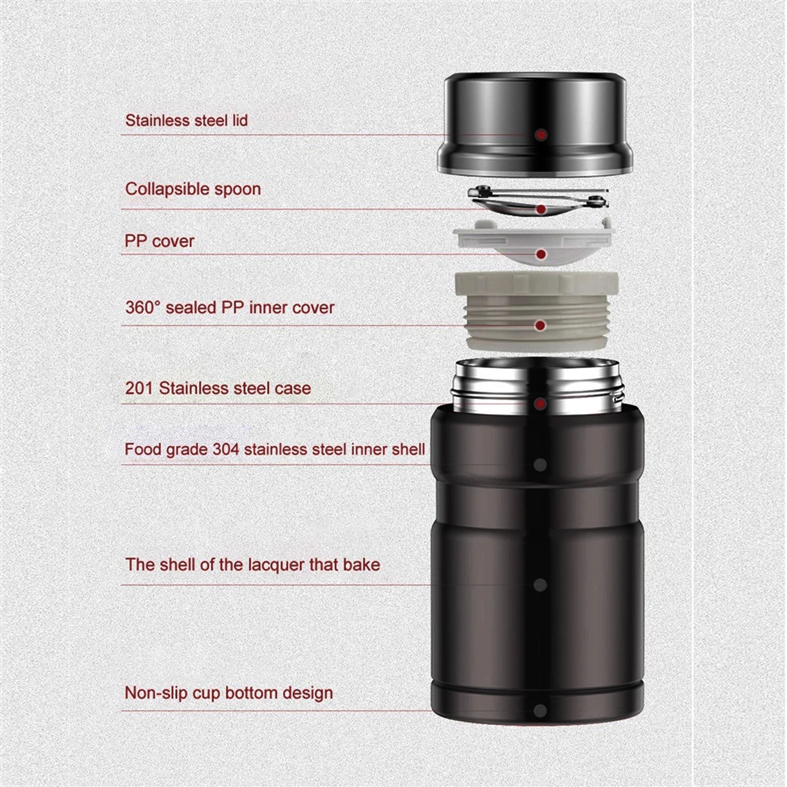 thermos pour déjeuner en inox