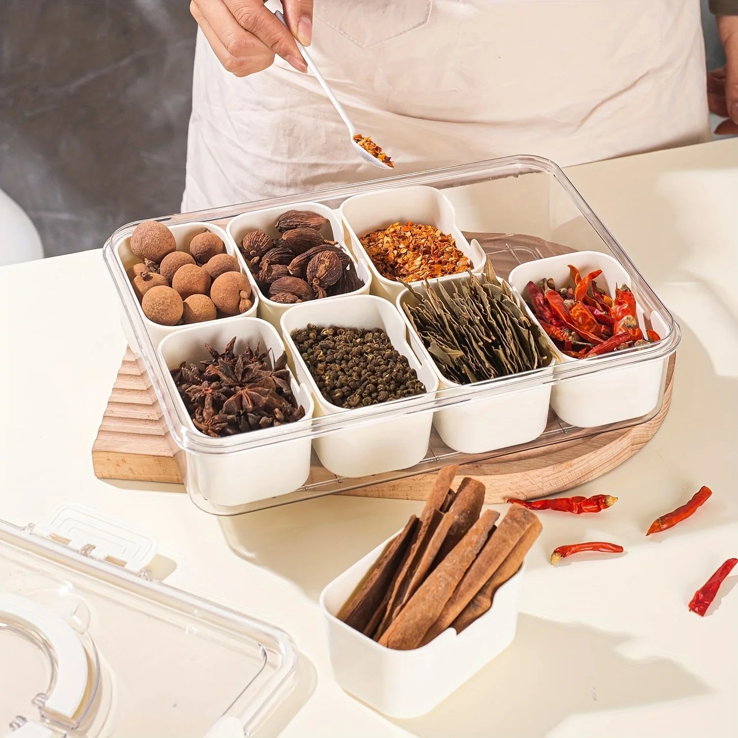 organiseur de snack empilable avec couvercle