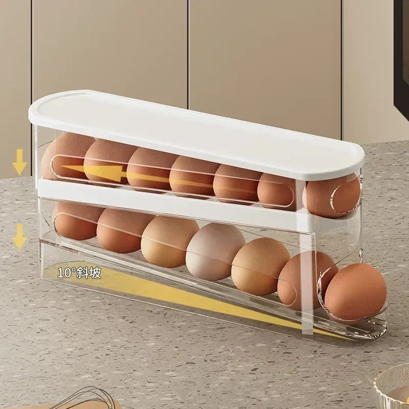 boîte à œufs à deux étagères pour frigo
