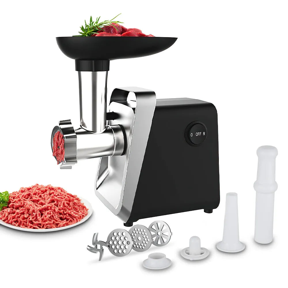Hachoir à viande électrique 750W en inox | Multifonction 2L