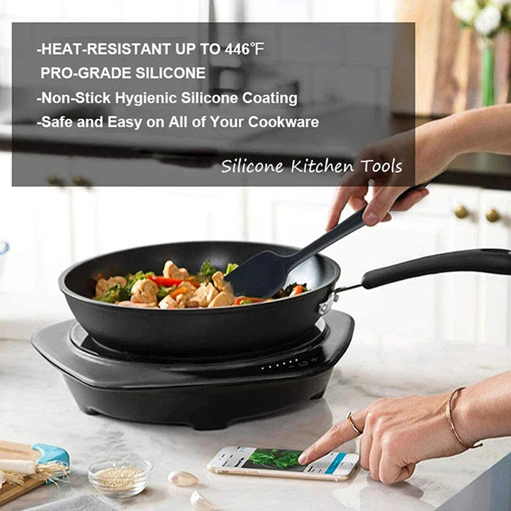 ensemble de spatules de cuisine en silicone
