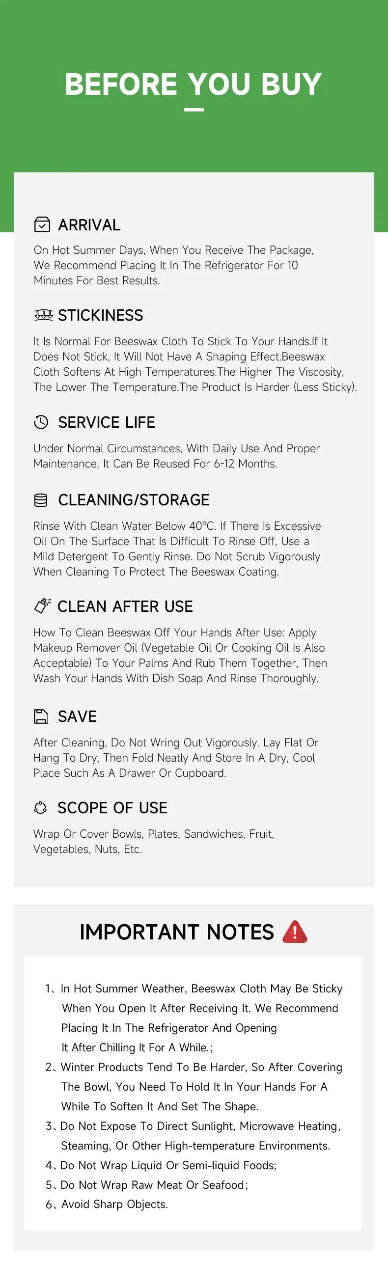 Film Alimentaire Cire d'Abeille Lot de 3 Wraps Réutilisables Écologiques far