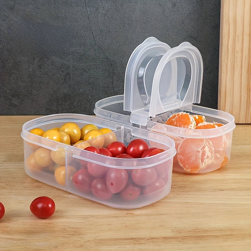 Bac de Rangement Hermétique pour Fruits et Légumes 15L à Double Ouverture