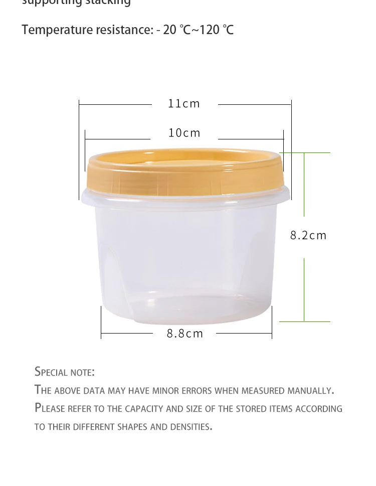 Boîte de Rangement Frigo Hermétique 500ml | 8 Pièces Empilables