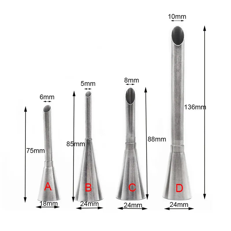 Douilles à pâtisserie en acier inoxydable - Set de 14 pièces pour gâteaux et desserts douillepoche