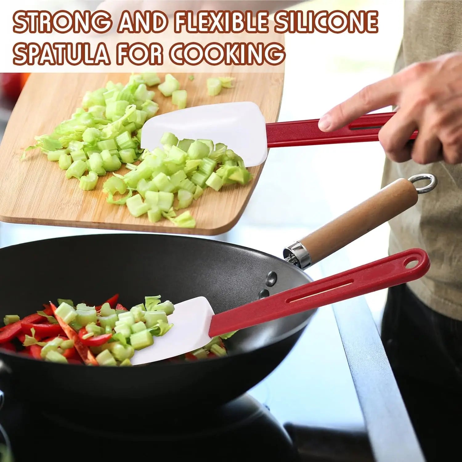 spatule en silicone ergonomique pour mélanger