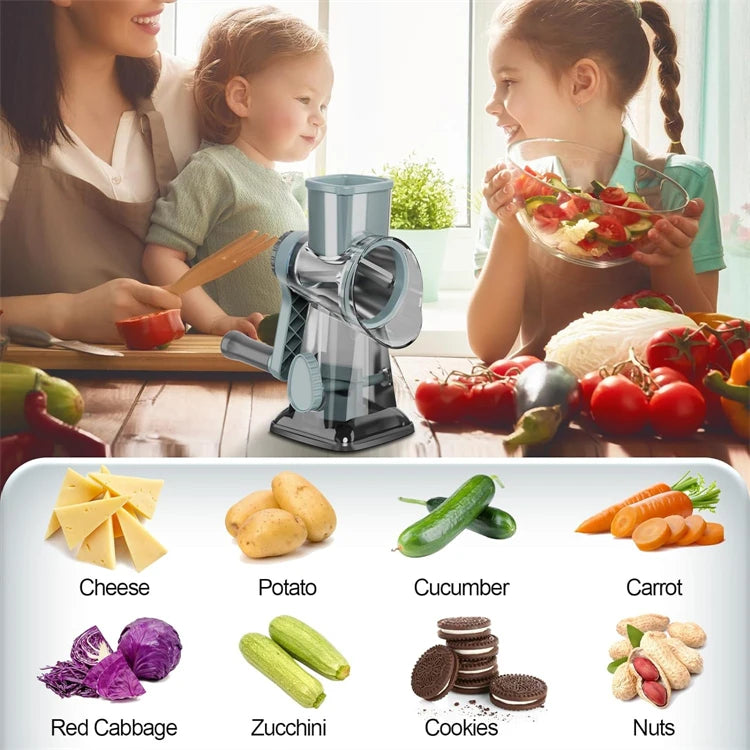 râpe à légumes et fromage avec réservoir