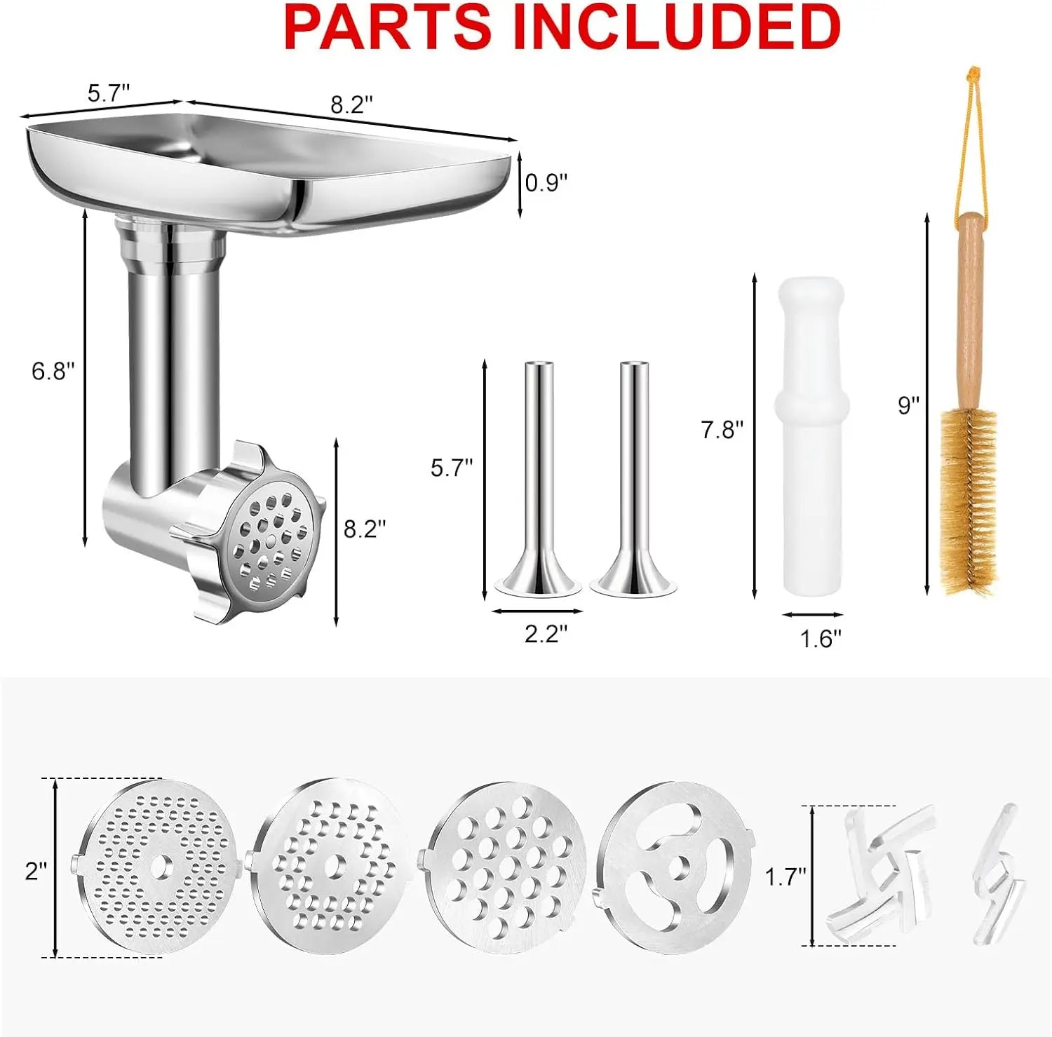 accessoires de hachage en inox KitchenAid