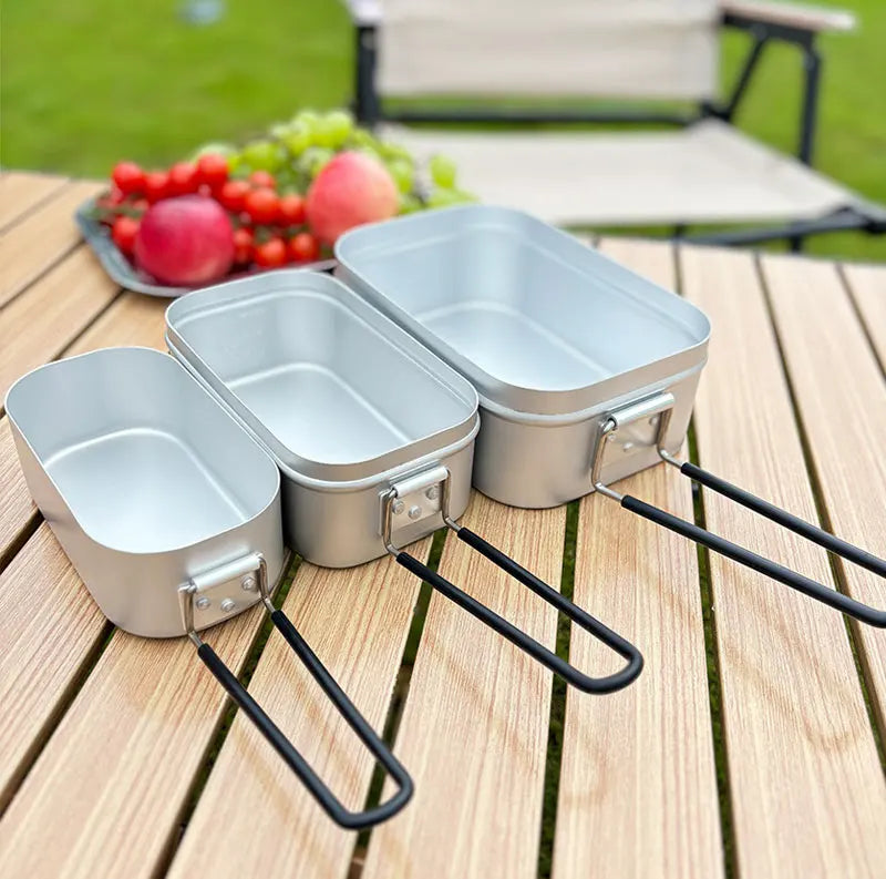 boîte à déjeuner pliable en aluminium