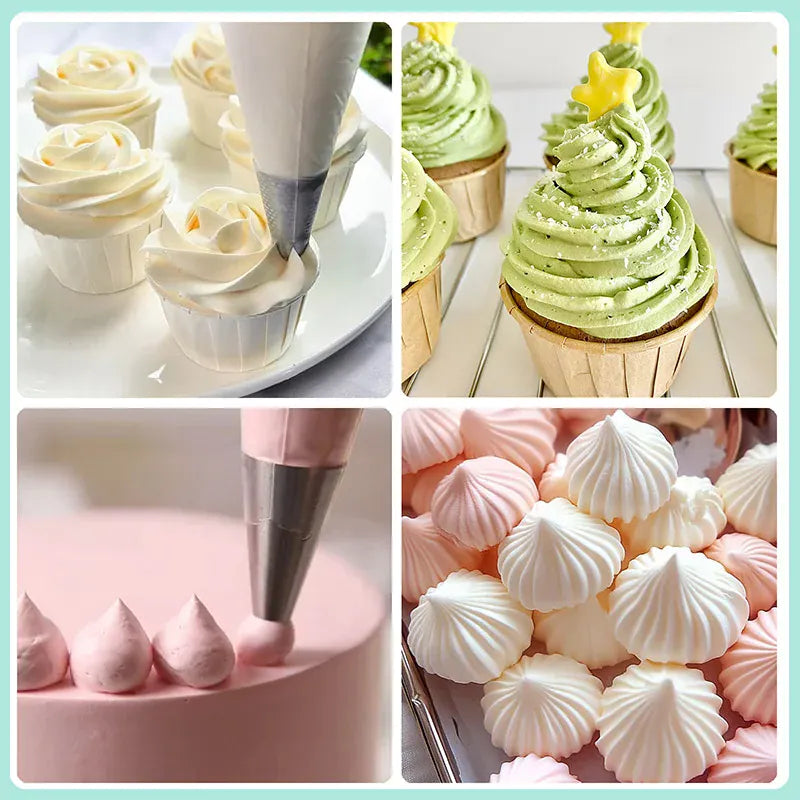 Set de 8 douilles en inox pour pâtisserie - Accessoires de cuisine professionnels douillepoche