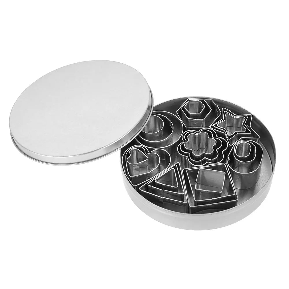 Ensemble de 24 Emporte-pièces en Acier Inoxydable - Formes Géométriques emportepieces