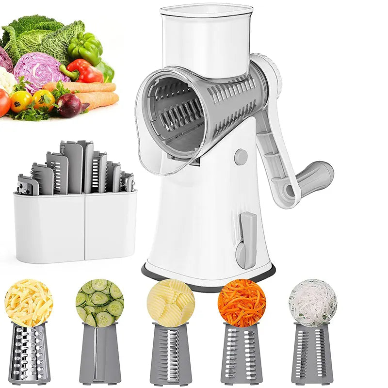 Râpe à fromage 5 en 1 avec mandoline et coupe légumes multifonctionnelle Coupe Légumes