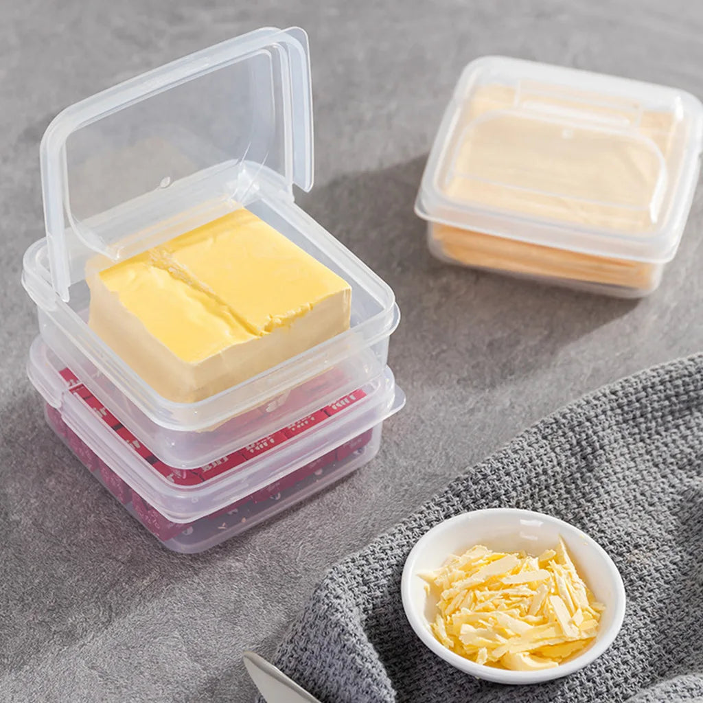 Boîte de Rangement Transparent pour Fromage et Beurre | 2 Pièces