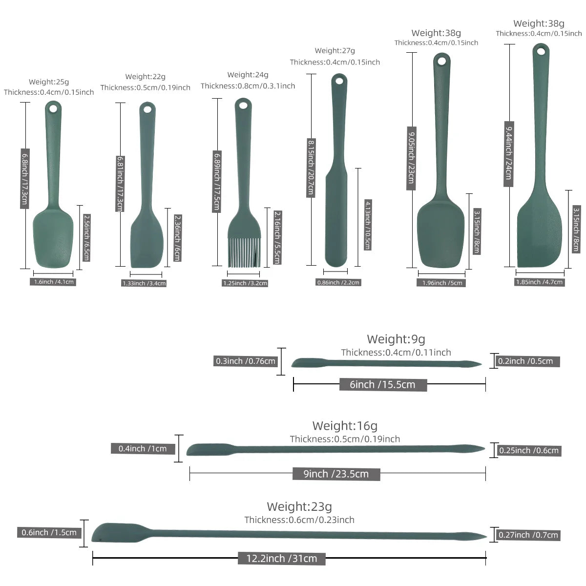 ustensiles de cuisine en silicone résistant à la chaleur