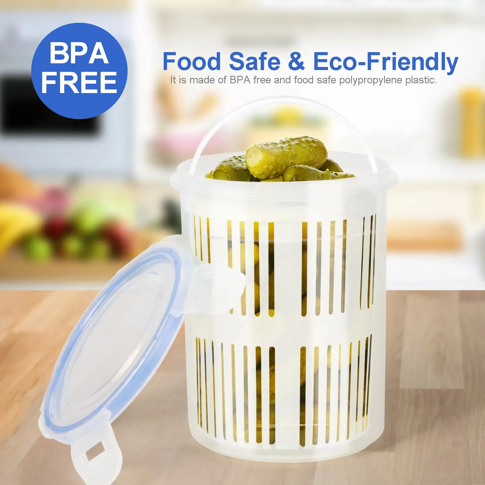 Bac de Fermentation Hermétique 2L - Conservation Légumes avec Égouttoir Boîtes Hermétiques