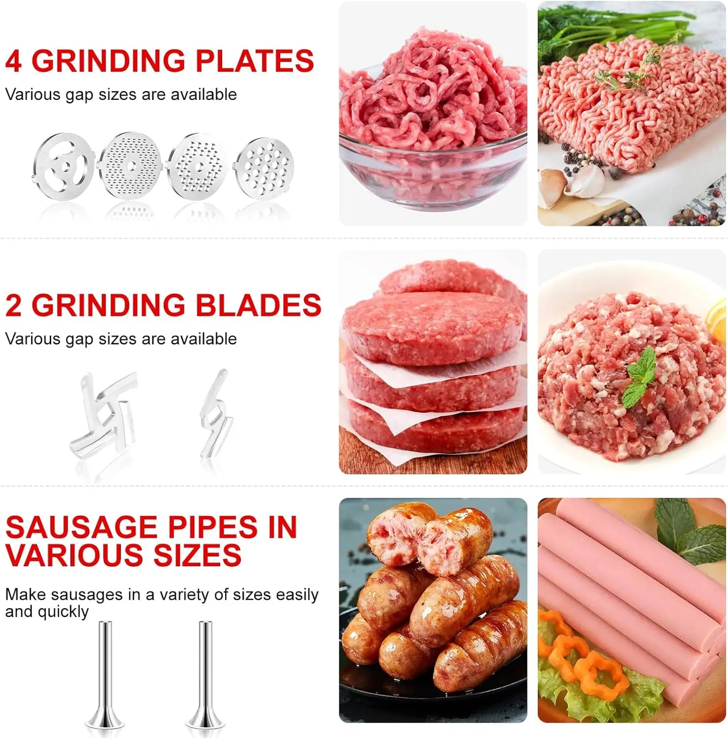 hachoir à viande en acier inoxydable