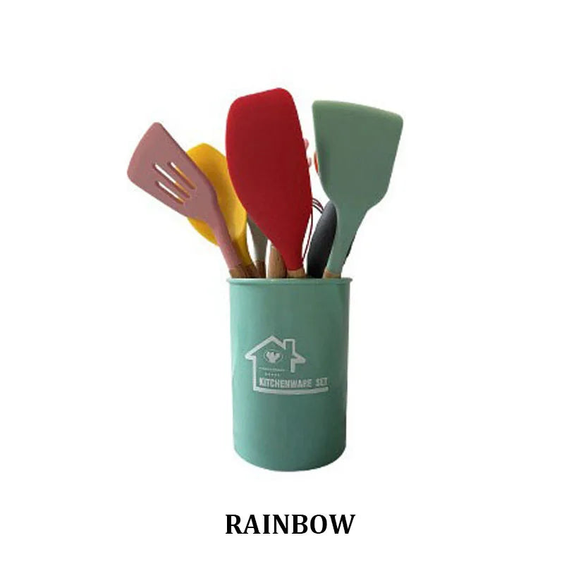 Set Ustensiles Silicone 12 pièces Cuisine | Résistants à la chaleur