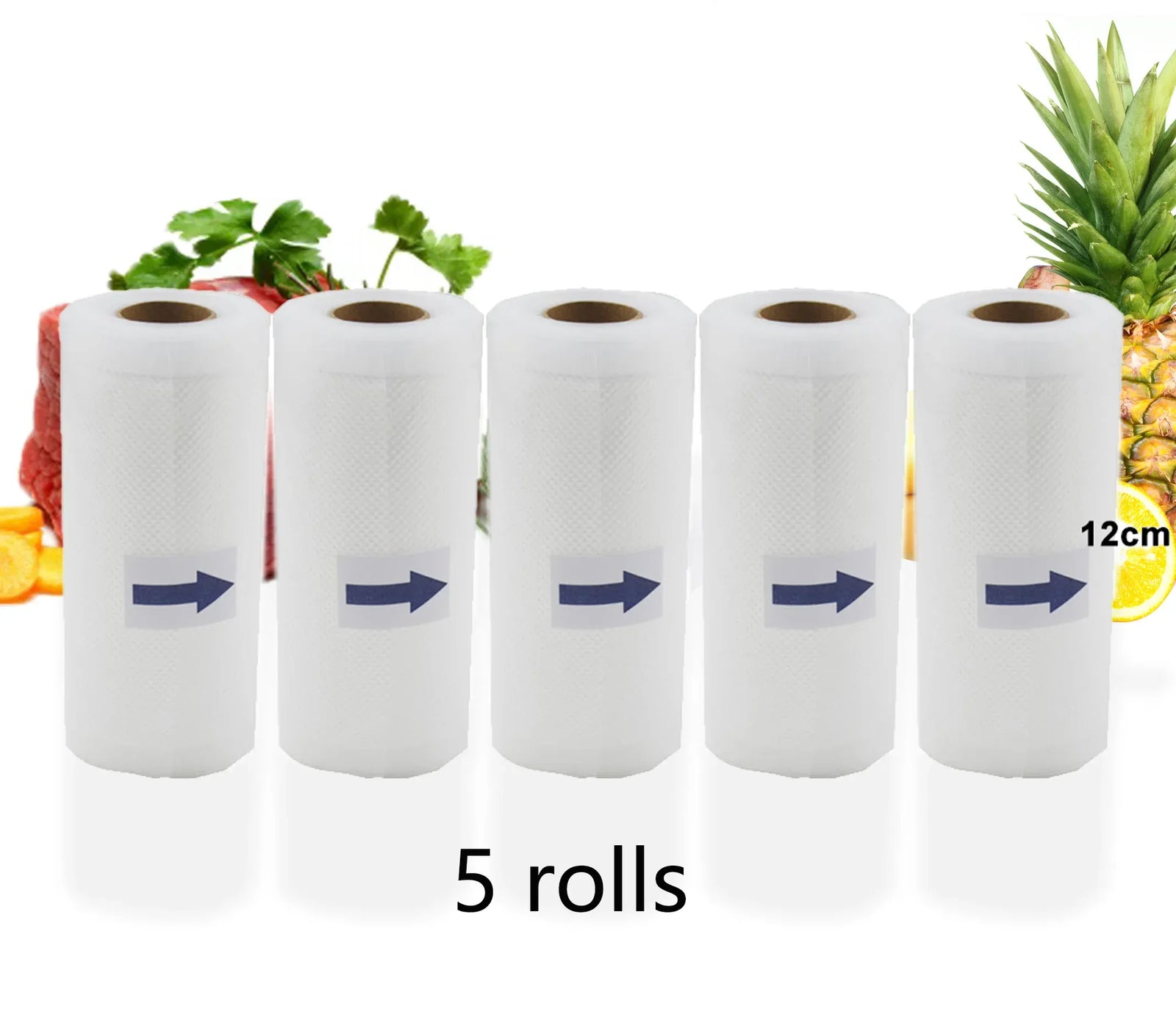 5 Rolls/Lot Kitchen Food Vacuum Bag Storage Bags for Vacuum Sealer Food Keep Packing 12+15+20+25+28cm*500cm