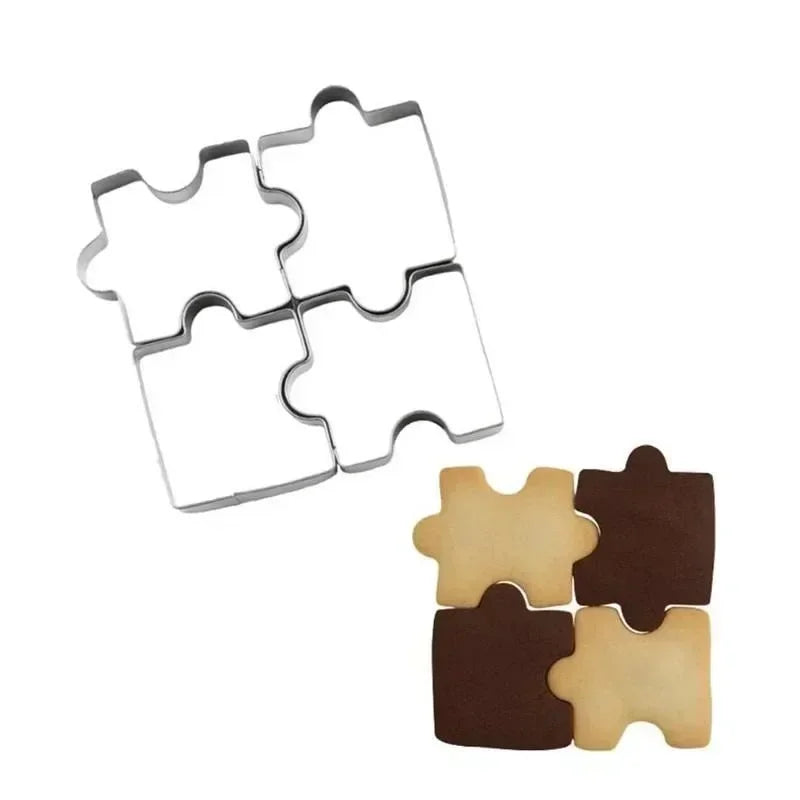 puzzle en acier pour biscuits faits maison