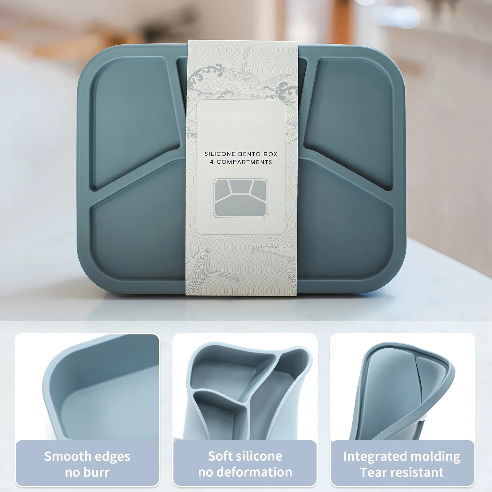 bento silicone respectueux de l'environnement