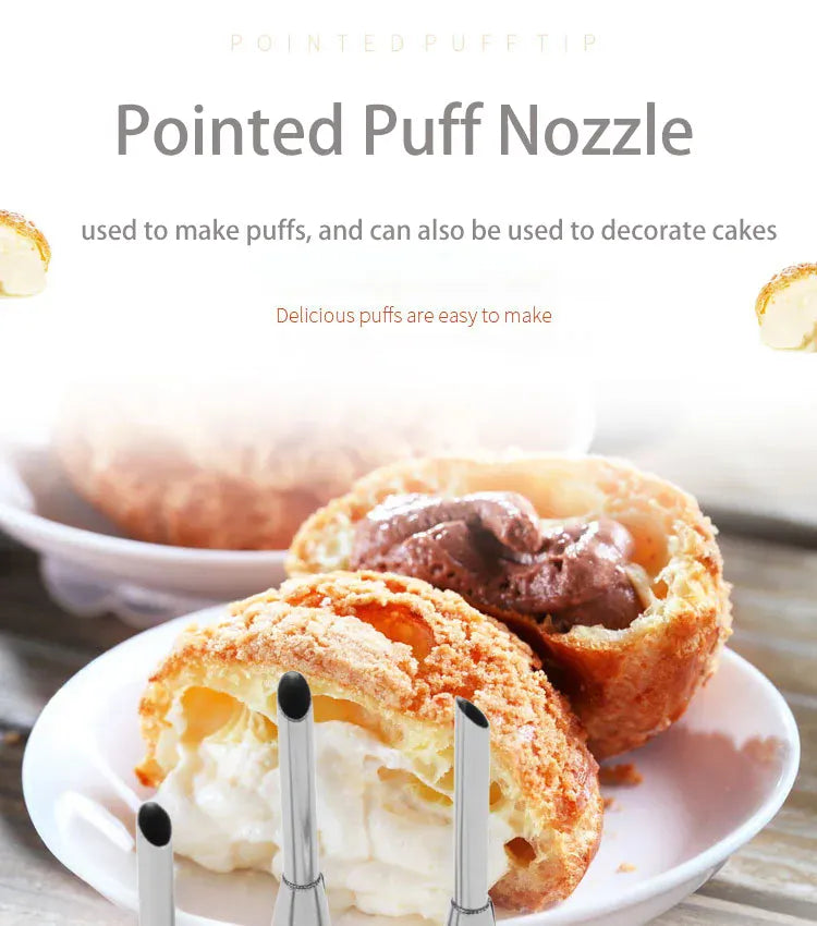 Douilles à pâtisserie en acier inoxydable - Set de 14 pièces pour gâteaux et desserts douillepoche