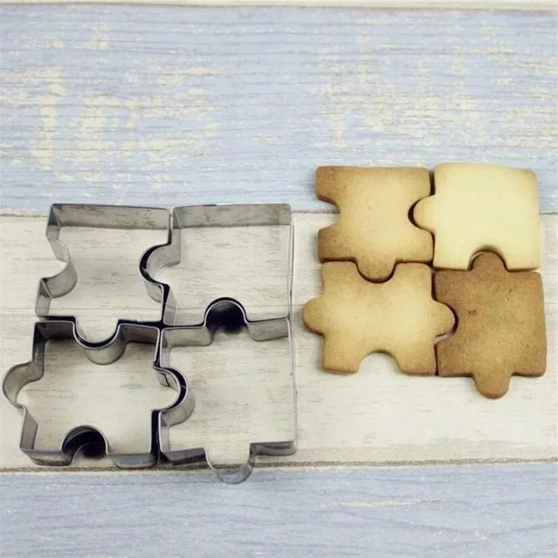 emporte pieces en forme de puzzle