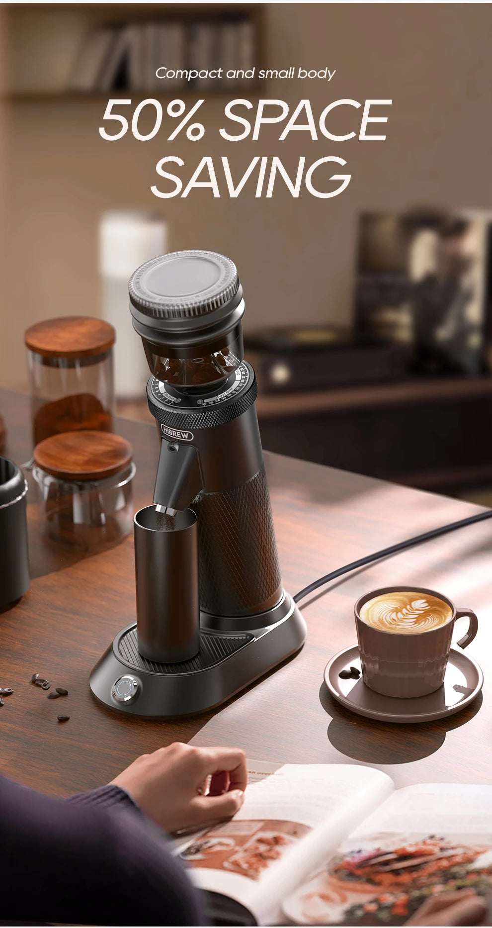 Moulin compact sur un plan de travail