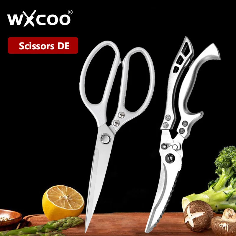 ciseaux de cuisine inox pour viandes emballées