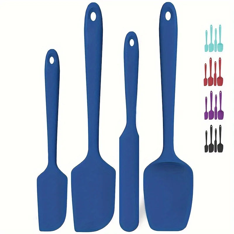 Set Spatules Silicone 4 pièces Résistantes à la Chaleur pour Cuisine
