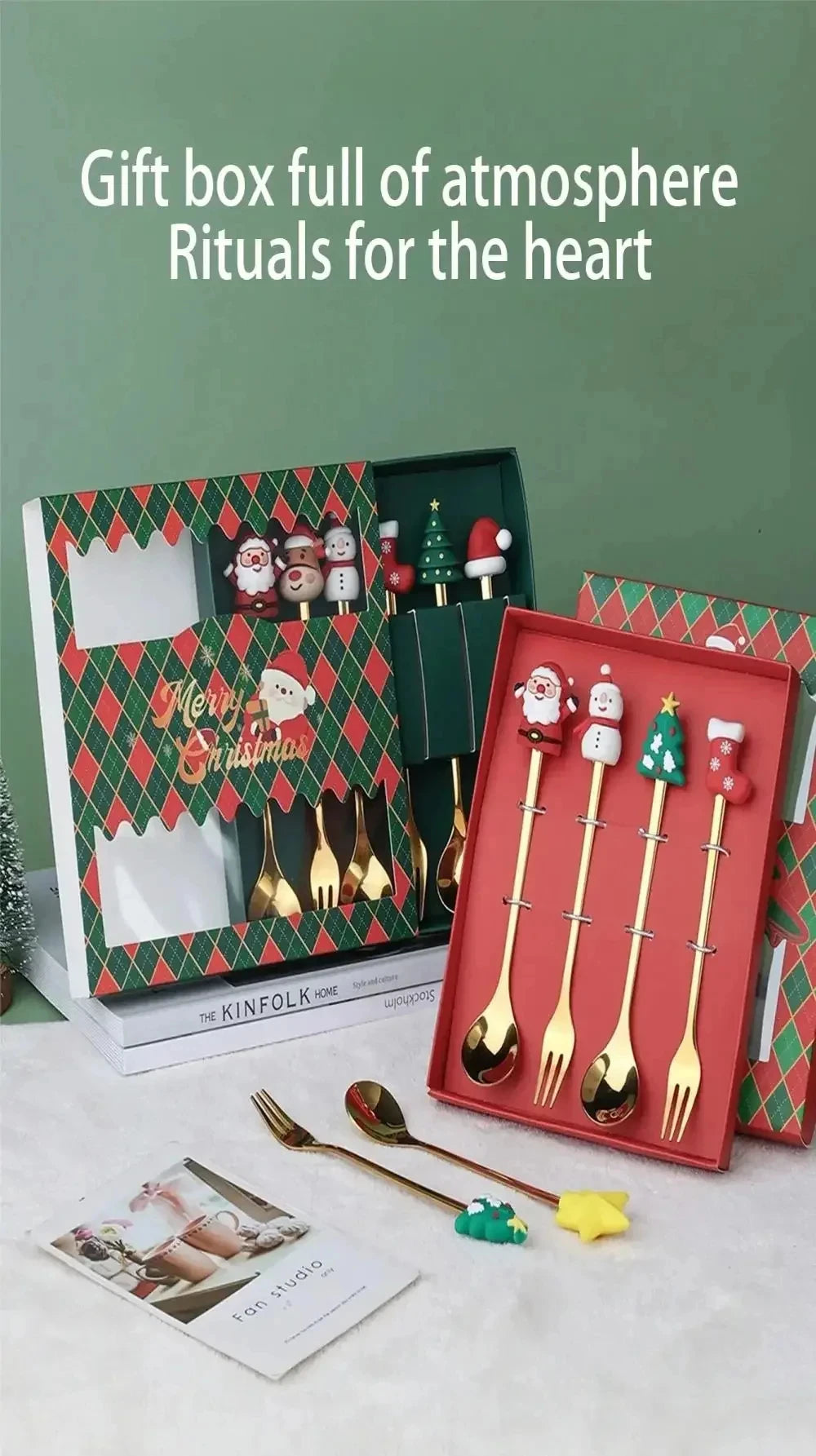 Coffret Couverts de Noël 2/4/6 pièces