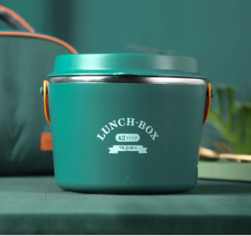 LunchBox Chauffante Électrique Acier Inoxydable 304 — 1,2 L / 48 W / 12 V-220 V