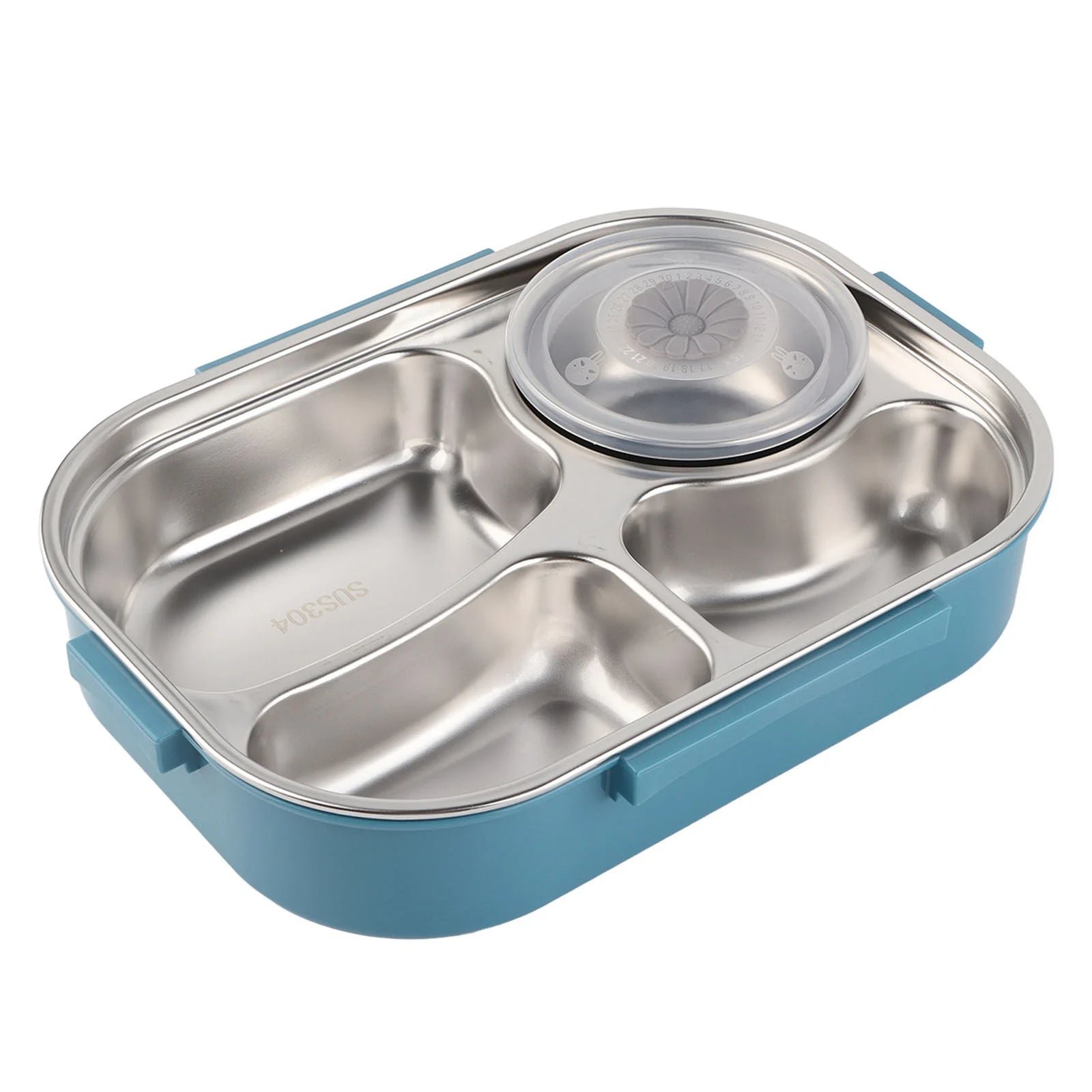 accessoire repas en inox quatre compartiments