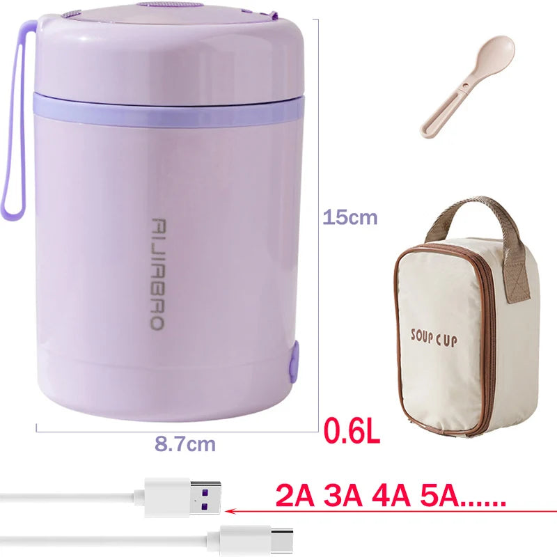 bento chauffant étanche rose