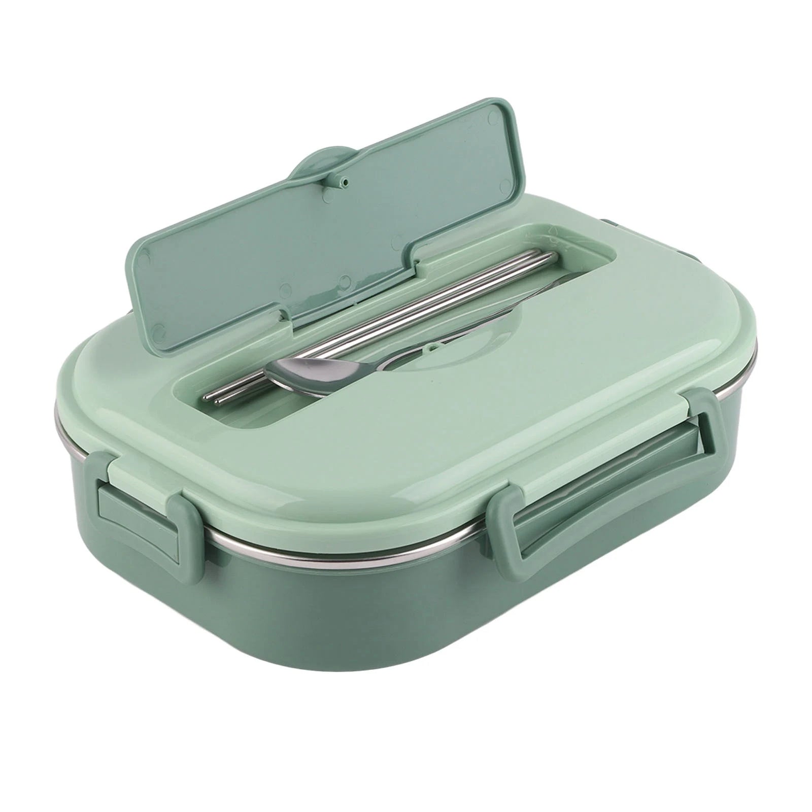 récipient de déjeuner en inox quatre compartiments