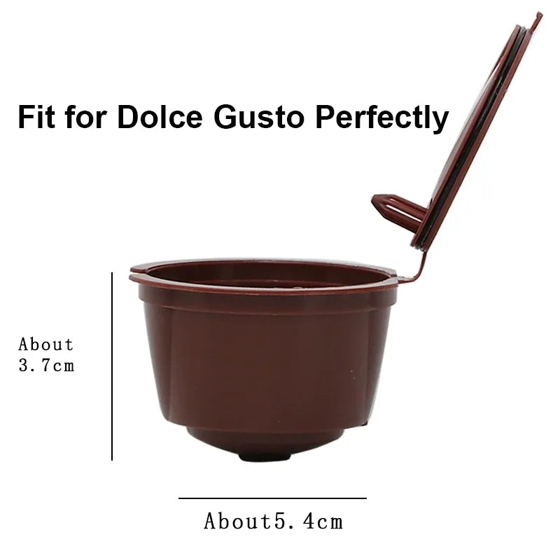 Capsule Café Réutilisable Dolce Gusto Lot de 10 Avec Cuillère et Brosse capsule