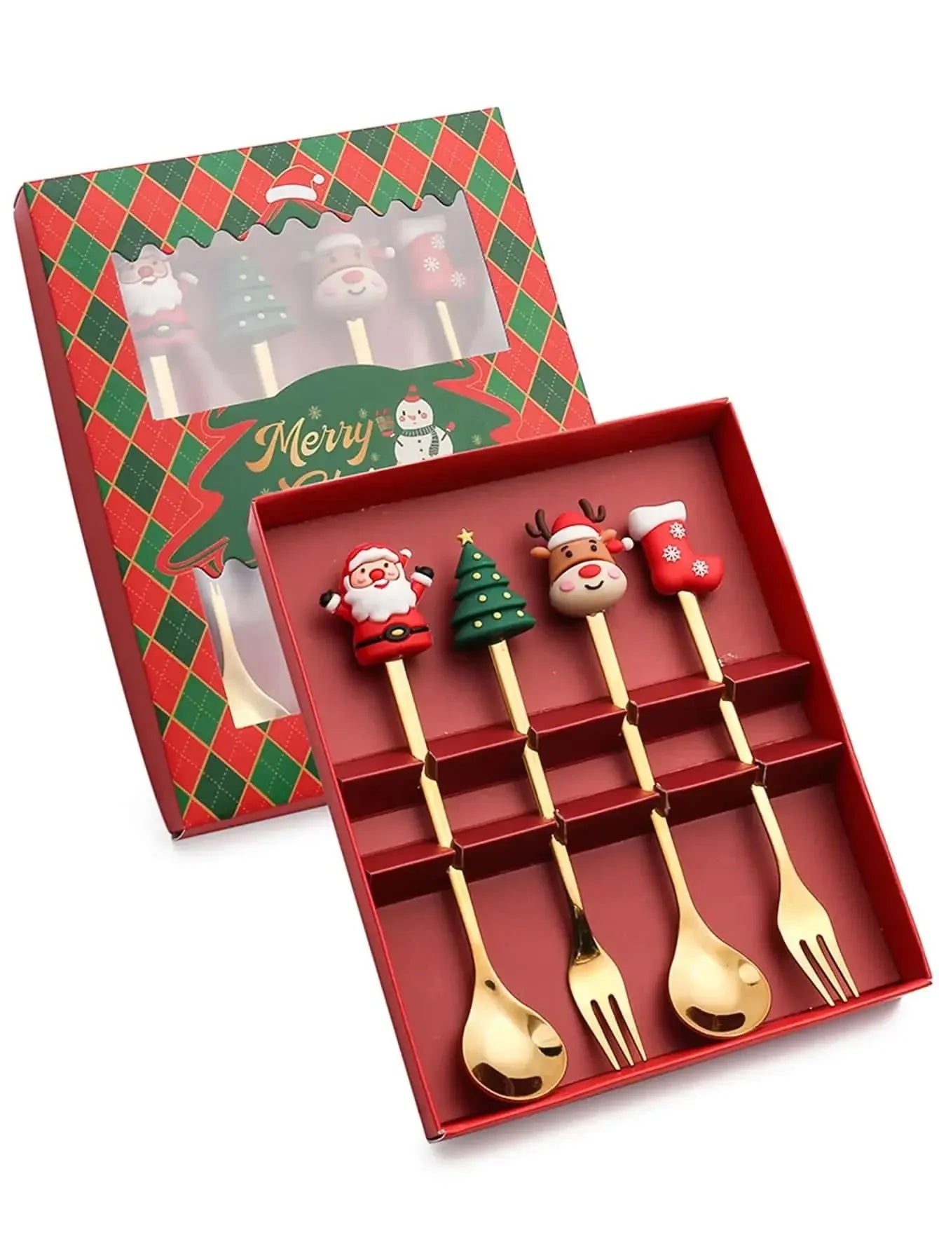 Coffret Couverts de Noël 2/4/6 pièces