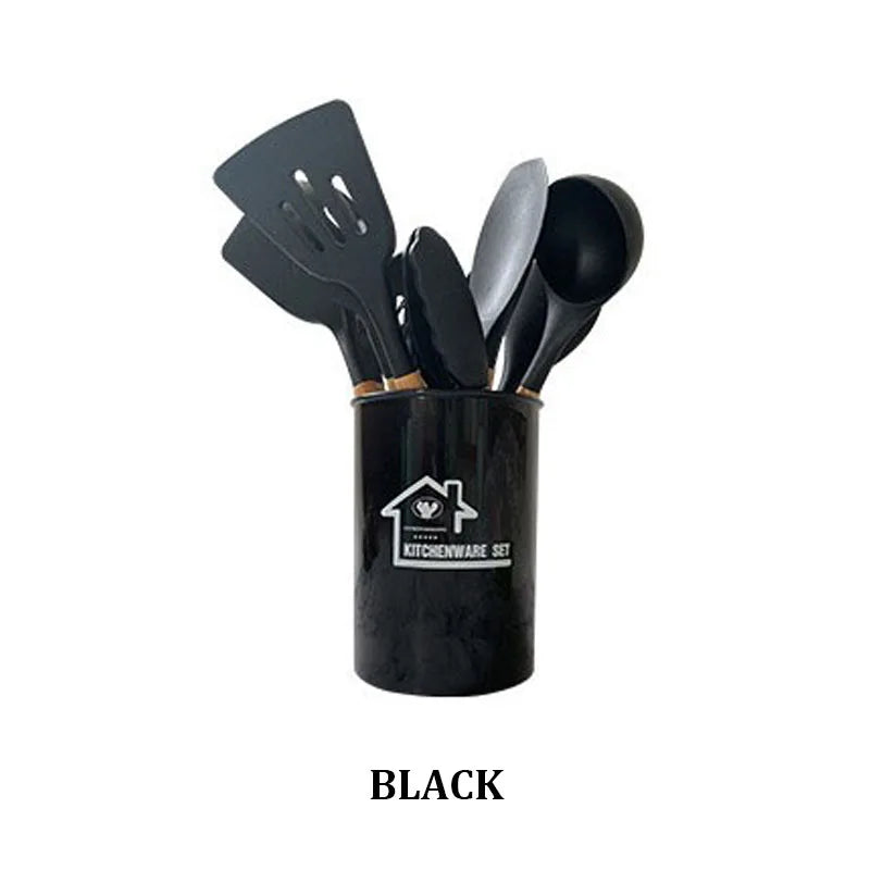 Set Ustensiles Silicone 12 pièces Cuisine | Résistants à la chaleur