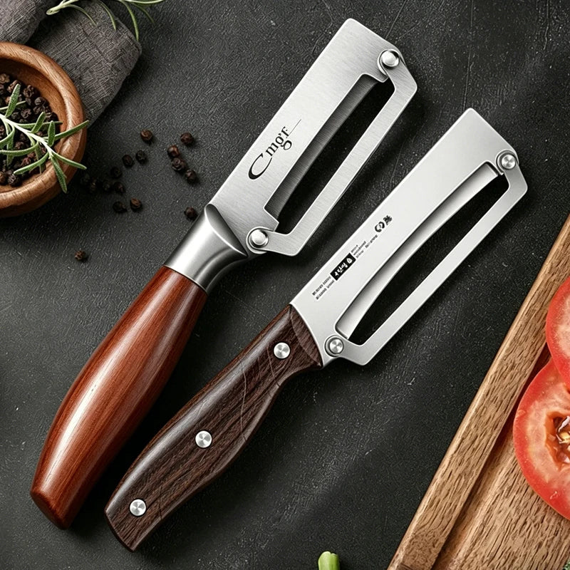 éplucheur en inox pour fruits et légumes