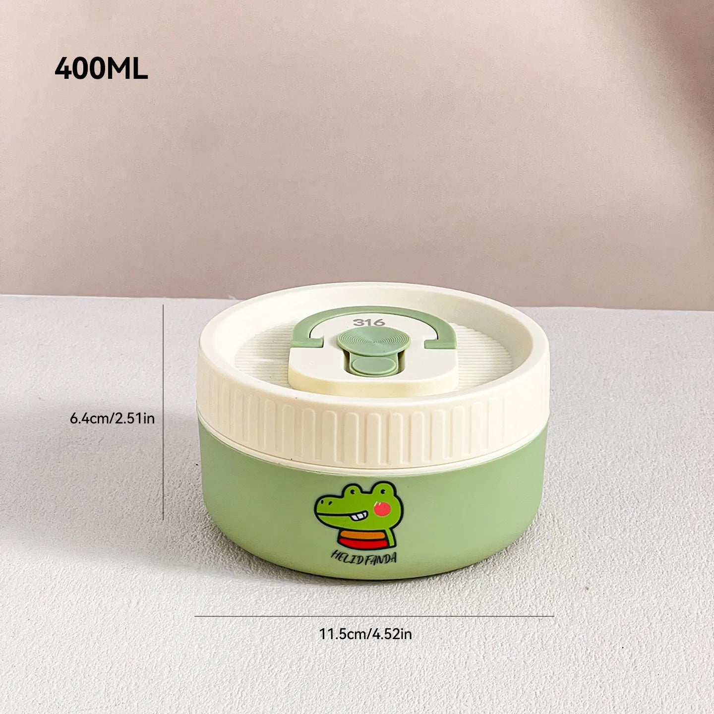 Ensemble de 4 Lunchbox cylindriques isothermes pour enfants (2 litres)