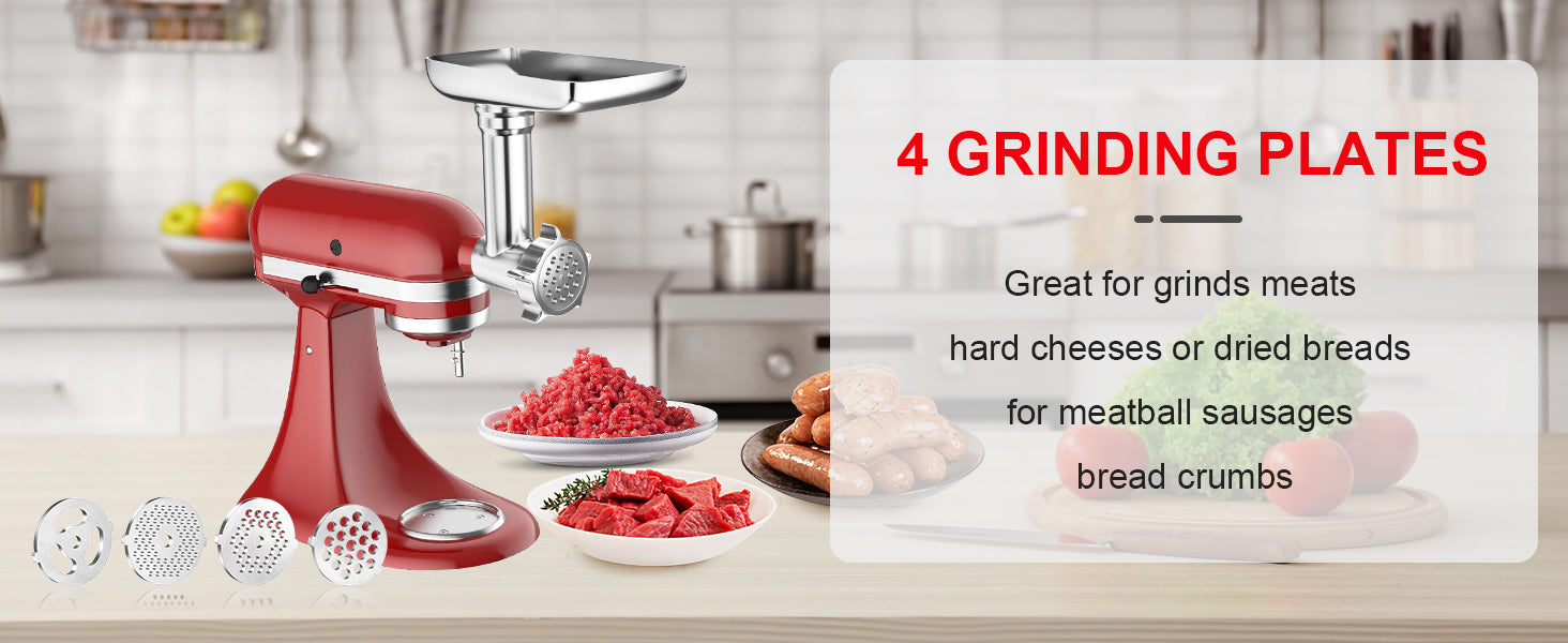 accessoires en acier pour hachoir KitchenAid