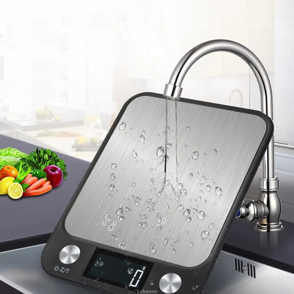 Balance De Cuisine Électronique 15kg/1g Inox pour Cuisson et Pâtisserie