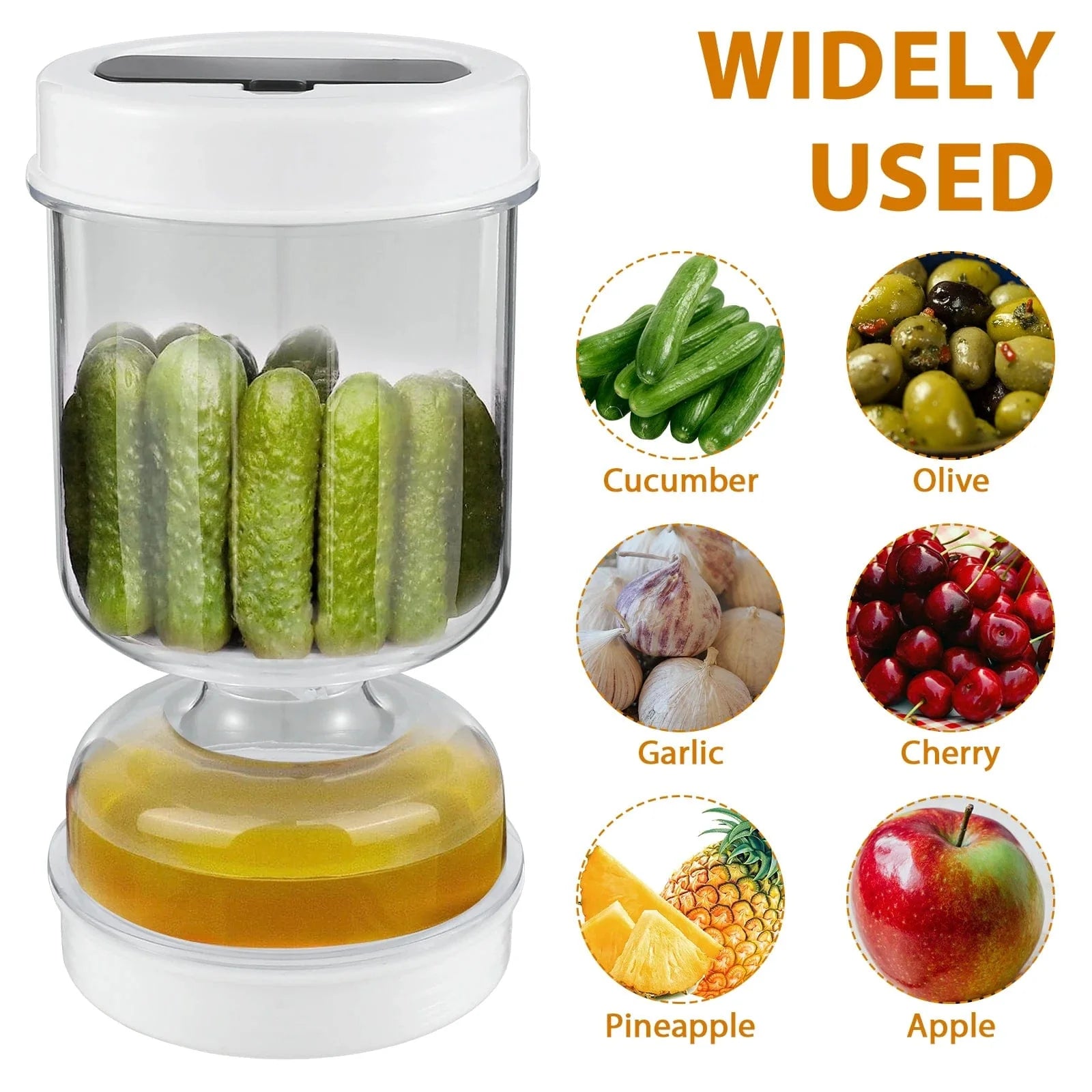 Bocal à pickles avec fourchette pour cuisine
