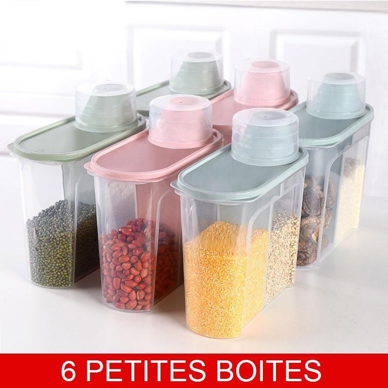 Boites de conservation des ingrédients 6 petites boites