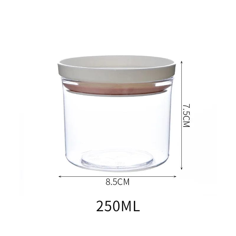 Boîtes Hermétiques Transparentes avec Joint Coloré 250 ml / Rose Tendre